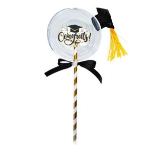 Doctorial Caps with Tassels Candy Jar Graduation Event Accessories School Party Gifts Clear Chocolate Container