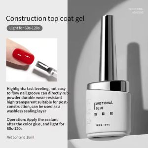 Functional gel Base Coat Top Coat 16ML Crystal Steel Reinforcing Top Coat Gel Long-Lasting Dehydrator Matte Top Coat Super Glossy Sealant Gel Suitable For Nail Salons