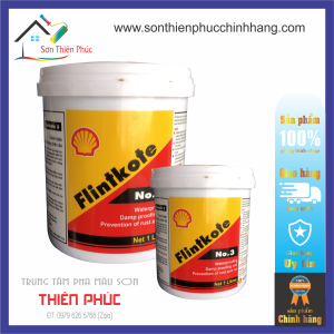 Chống thấm Shell Flintkote No3 (1kg) màu đen. Sơn chống thấm hồ cá koi chống thấm hồ nướcsàn mái vách tường.