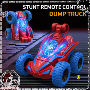 Kids Remote Control Car RC Drift Stunt 360° Rotating Remote Control Car Electric Stunt RC Toys