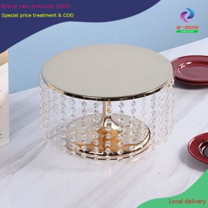 Cake Stand with Crystal Pendants and Beads Table Centerpieces for Weddings Events Party Decor Decora