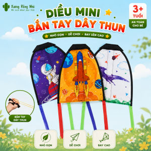 Diều Mini Bắn Tay Dây Thun Nhiều Hình Dễ Thương Đồ Chơi Vận Động Ngoài Trời Xương Rồng Nhỏ