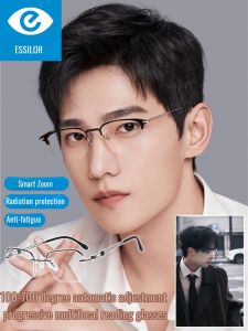 แว่นอ่านหนังสือระดับไฮเอนด์สําหรับธุรกิจ แว่นตาป้องกันแสงสีฟ้าคริสตัลสําหรับผู้ชาย