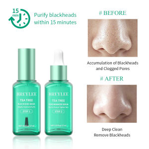 BREYLEE Blackhead Remover Mask Step 1 Face Serum Peel Off Mask Nose Stirp Acne Treatment Facial Skin Care 17ml