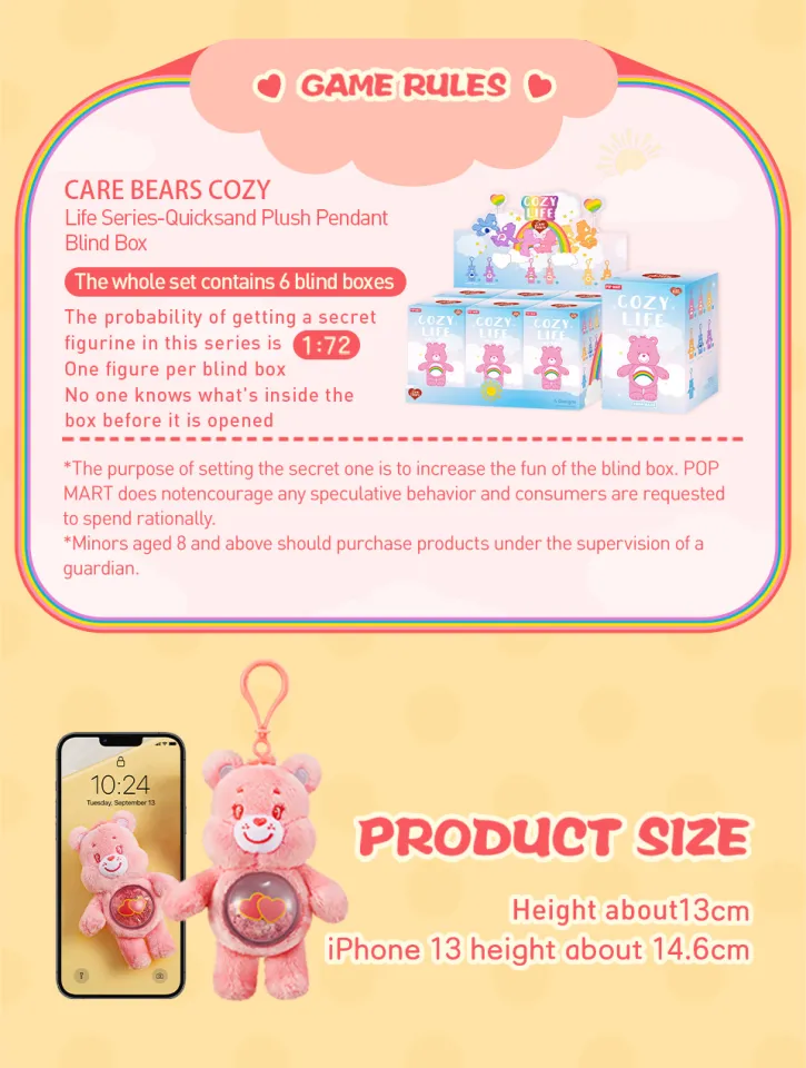 POP MART Care Bears Colorful Hugs Series Figures Pop d'Action Figurines Anime de Jouet Figure à Collectionner Cadeaux Créatifs Whole Set