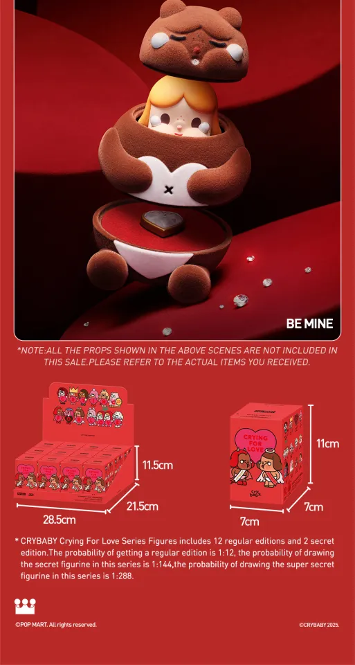 POP MART CRYBABY Crying For Love Series Figures Blind Box | Lazada