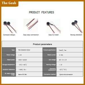 [The Gesh] 2 PCS 1027 Mini Vibration Motors DC 3V 12000rpm Flat Button-Type Micro DC Vibrating Motor For Mobile Cell Phone Pager