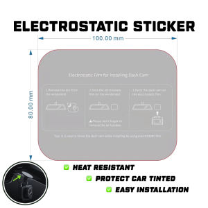📋 Car Dashcam Electrostatic Sticker Film Heat Resistant DVR Electrostatic Film Car Dashcam 70MAI DDPAI Static Windshield Sticker