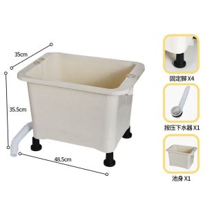 Mop Pool Balcony Mop Basin Bathroom Laundry Pool Balcony Mop Basin Sink Mop Sink Mop Bucket Plastic Mop Pool with Wheels Integrated Simple