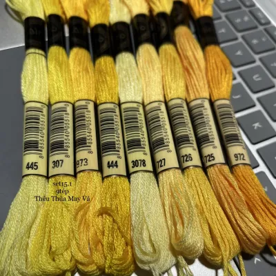 [AIRO TONE CAM VÀNG ] chỉ thêu cotton airo theo tone