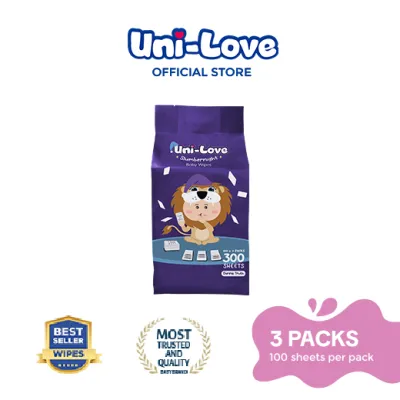 UniLove Slumbernight Baby Wipes - Daring Truth 300s (Special Package) Pack of 1 - 99% Water| Hypoallergenic | Alcohol Free | No harmful chemicals | with Aloe Vera | Safe & Gentle | FDA Approved