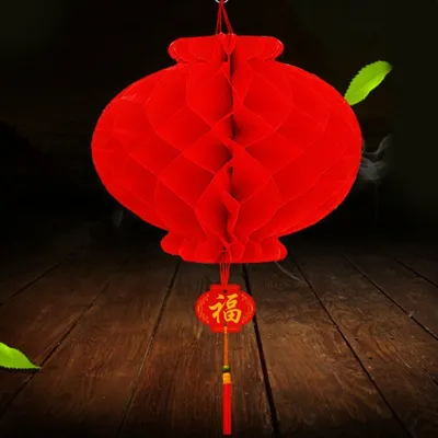 10Pcs Lampion Imlek Anti Air / Lampion Gantung Dekorasi Lentera Berkah