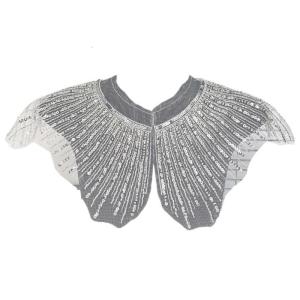 Bắt mắt cổ áo vải appliques sequined may trên các bản vá lỗi cho đám cưới/ĐầM Dạ HộI quần áo các bản vá lỗi