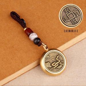 Good spin  pure brass zodiac money 12 zodiac key rotating plutus buckle (fine)已开光吊坠 风水 辟邪招财吊坠 十二生肖 好运转不停纯黄铜十二生肖赚钱钥匙扣12生肖旋转招财扣(精品款)吊坠