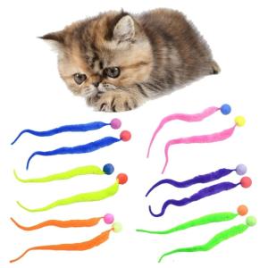 Entertaining Cat Toy Training Interactively Bounce Ball Toy for Funny Pet Cats Scratch Training Game Solid Color Toy