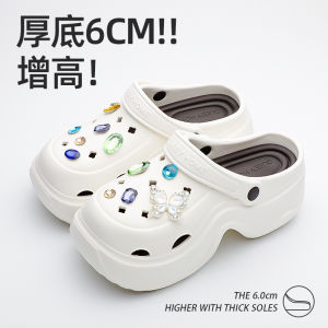 [Free Shipping] WomenS Thick-Soled Perforated Sandals For Outdoor Wear Summer 2026 New Model Beach Anti-Slip Closed-Toe Height-Increasing Sandals For Women