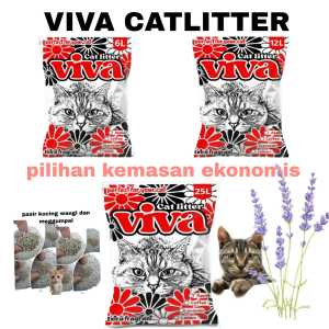 12 LITER PASIR KUCING GUMPAL WANGI VIVA AROMA LAVENDER PREMIUM