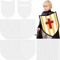 ReliThick 36 Pcs Blank Paper Shields for Kids DIY Cardboard Shields Craft to Decorate with Handles for Markers Crayons Paint Party Gift Dramatic Play Castle Activities. 