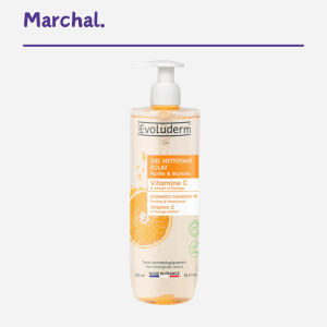 Gel Rửa Mặt Evoluderm Pháp 500ml Chiết Xuất Cam Giàu Vitamin C Giúp Thanh Lọc Làm Sạch Da & Dưỡng Ẩm Da