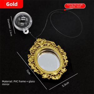 PLLEWY Training Tool Betta Training Mirror Floating Design Interactive Floating Training Mirror Decor Betta Toy Fish Tank
