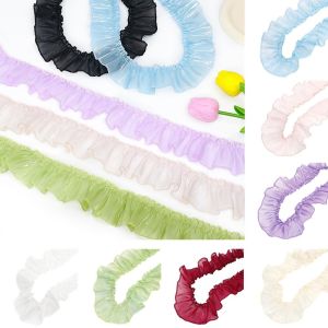 CANICECA Satin Satin Ribbon Trim 5cm Wide Pleated Ruffle Trim  DIY Lolita Dress Trim Dress Decoration
