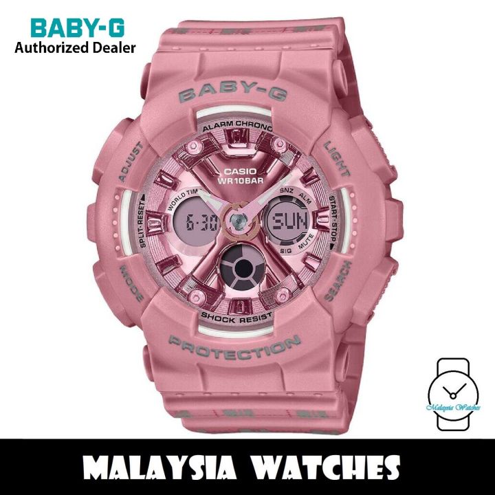 OFFICIAL WARRANTY Casio Baby G BA 130SP 4A Pink And Smoky Brown Tartan Resin Women s Watch BA130 BA 130 BA130SP BA130SP 4A BA 130SP 4ADR Lazada