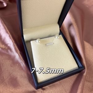 Carmel Jewelry Fresh Water Pearl Earrings Basic Round Highlight Accompanying Color Gift