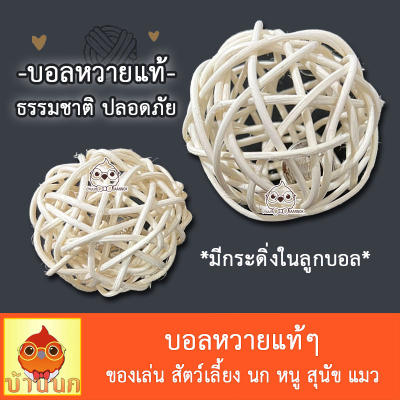 บอลหวาย มีกระดิ่ง ของเล่นนก ของเล่นแมว ของเล่นสัตว์เลี้ยง 