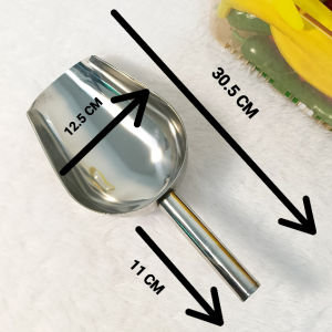 BOSSLU Centong Es Batu Stainless Sendok Sekop Es Batu Skop Serokan Beras Ice Scoop