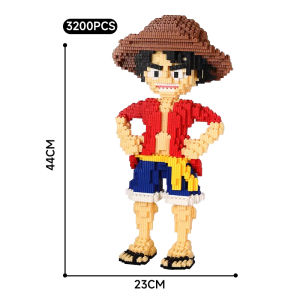Nanafine【🔥พร้อมส่ง🔥】Anime Fun Small Grain Building Block Luffy Yoshi Pikachu Building Block DIY Mini Block Chipper รุ่นประกอบ Mirco Building Block ของเล่นสำหรับเด็ก