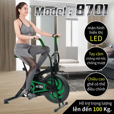 (8701-GREEN)BG - Xe đạp tập thể dục trong nhà kết hợp tay chân thiết kế hoàn toàn mới 8701