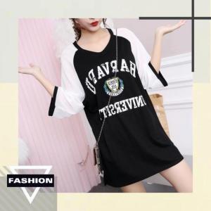 QKKshop เสื้อแขนสามส่วนลายอักษร สุดน่ารักดีเทลเก๋ๆ ไม่มีใครเหมือนเห็นแล้วใจละลาย