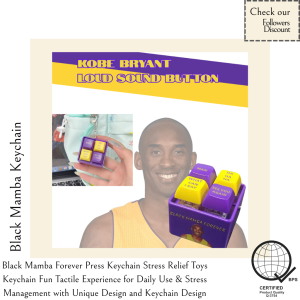 Kobe Bryant Loud Sound Button Voice Keychain Q-3754 Unique Accessory for Stress Relief & Voice Expression Fun Keychain Design