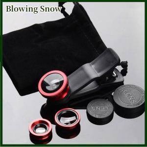 Blowing 3In1เลนส์โทรศัพท์กล้องทั่วไปสำหรับสมาร์ทโฟนเลนส์ฟิชอายมุมกว้างและชุดกล้องมาโครแบบคลิปสำหรับโทรศัพท์มือถือทั่วไป