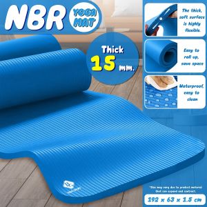 BG Sport Yoga Mat Flexible for Home Workout and Non Slip Yoga Exercise Yoga Mat Model-6016 (15mm)