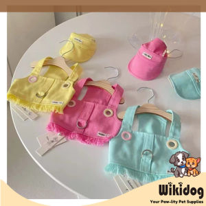Pet Harness Leash 3 Pcs Set Summer Candy Fashion Pet Clothes Set Skirt Hat For Cats & Dogs