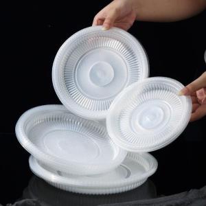 10/30/50PCS Disposable Plastic Plates Microwave Safe Heat Resistant Durable Dishware Camping Picnic