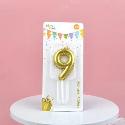1Pc Number Birthday Candles 0-9Glitter Cake Topper Decoration for Party Anniversary Kids Adults Gold Candles for Birthday Cakes