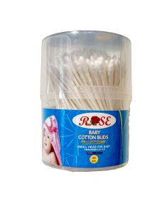 Tăm Bông Cho Bé Sơ Sinh Rose Hộp 200 Que Thân Giấy Tăm Bông Trẻ Em Cao Cấp Công Nghệ Nhật Bản