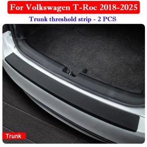 btnx For Volkswagen T-Roc 2018-2025 Car Threshold Strip Stickers Door Trunk Scratch Trampling Resistant Interior Stickers 4P6B8