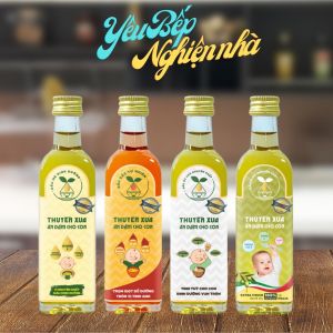 COMBO 4 chai Dầu Mè - Gấc - Óc Chó - Olive Ăn Dặm cho bé 65ml