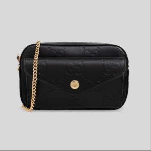 Gilbert Calf Mini Crossbody Bag Black