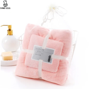 2 PCS Baby & Mum Towel Set Baby Infant Newborn Adult Premium Quality Bath Towel High Quality Super Soft Coral Fleece Strong Water Absorbent