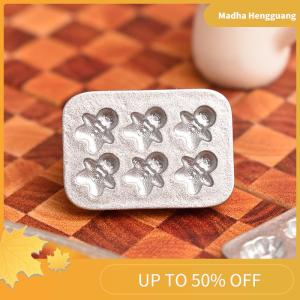 Madha 10pcs Doll House Miniature Mini Cake Baking Mold Kitchen Scene Mini Plate Gingerbread Man Heart Baking Tray Model Decoration