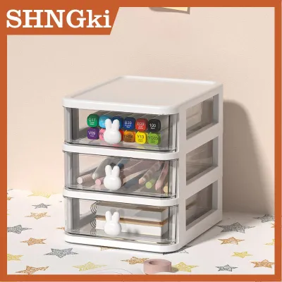 SHNGki Tủ nhựa đa tầng lưu trữ máy tính để bàn thuận tiện của mỹ phẩm văn phòng phẩm
