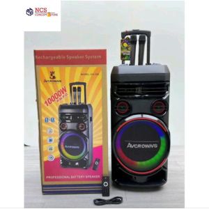 ORIGINAL AVCROWNSr 12 INCH KARAOKE CH-128 Wireless Bluetooth Speake BASS WOODEN BOX BOOMBASS / P.M.P.O 1000W