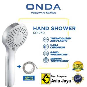 ONDA SO 230 Hand Shower Flexible Hose Chrome [1/2 Inch/ 1.5 m]