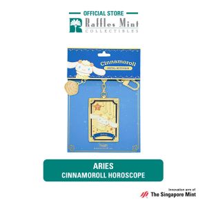 Sanrio Cinnamoroll Horoscope 24K Gold-Plated Keychain [The Singapore Mint]