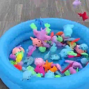Children Fishing Toy With Inflatable Pool Rod Net Set Kids Fishing Game Toys Play Water