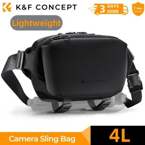 K&F CONCEPT 4L Camera Sling Bag Lightweight Travel Photography Shoulder Bag For Canon Sony DSLR SLR Camera Case Tripod Holder Case